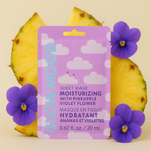 Load image into Gallery viewer, Moisturizing Sheet Mask with Pineapple &amp; Violet Flower
