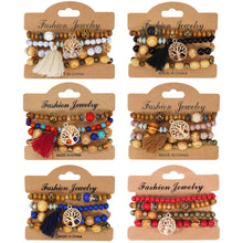 Load image into Gallery viewer, ROSE HANDMADE WOODEN BEAD BRACELET
