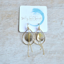 Load image into Gallery viewer, Blacklip Shell Teardrop Earrings
