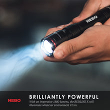 Load image into Gallery viewer, REDLINE X Rechargeable LED Flashlight with 1,800 Lumen Turbo Mode

