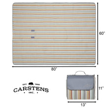 Load image into Gallery viewer, River Rock Woven Stripe Picnic Blanket
