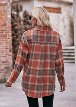 Load image into Gallery viewer, Carmel Apple Oversized Plaid Shirt
