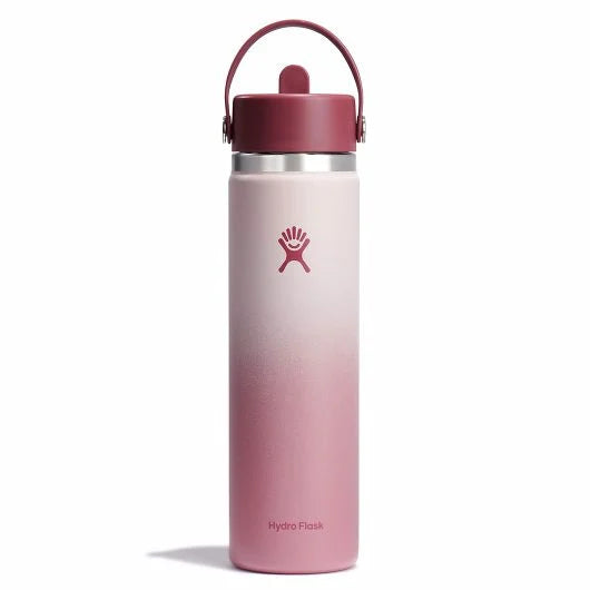 24 oz Wide Mouth with Flex Straw Cap - Bayberry Ombré