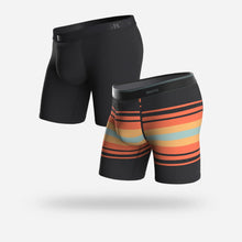 Load image into Gallery viewer, CLASSIC BOXER BRIEF 2 PACK STRIPE/BLACK

