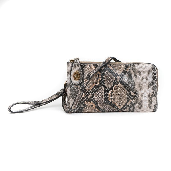 Kendall Khaki Python Print